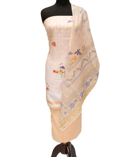 Print Slub Lawn O/Dupatta`23 D#1 Peach