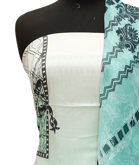 Print Slub Lawn O/Dupatta`23 D#1 Sea Green