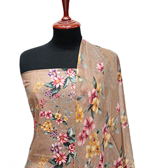 Puri Print Lawn C/Dupatta`25 D#6993 (Brown)