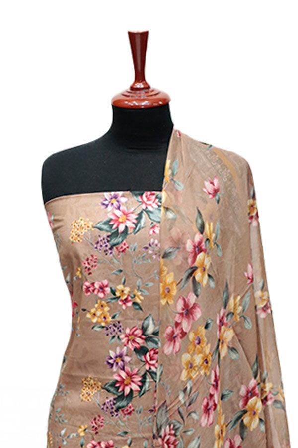 Puri Print Lawn C/Dupatta`25 D#6993 (Brown)