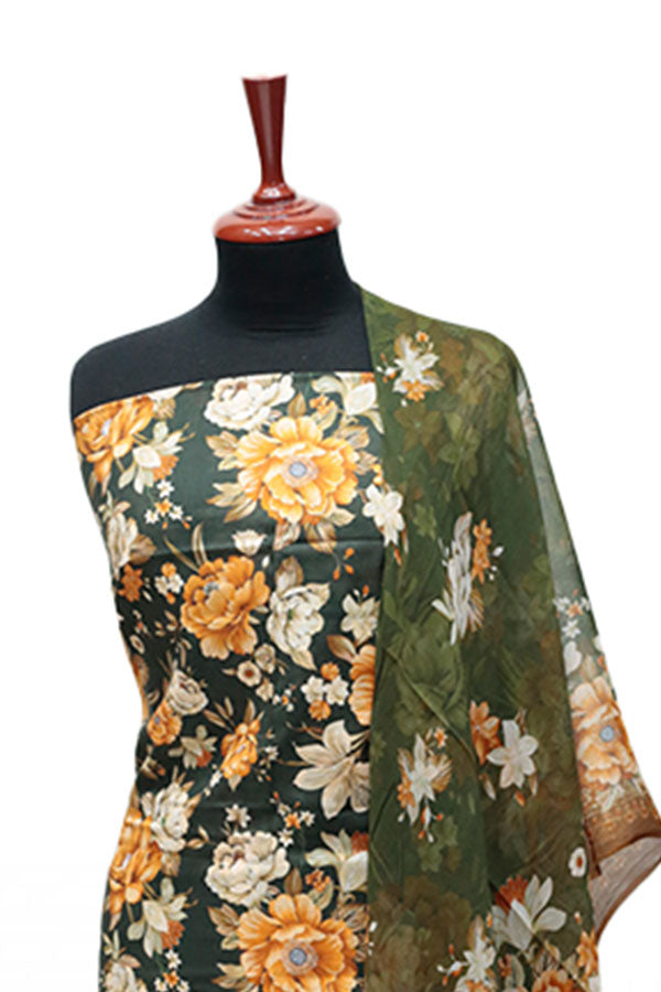 Puri Print Lawn C/Dupatta`25 D#6993 (Green)