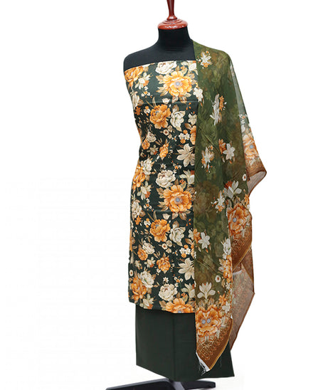 Puri Print Lawn C/Dupatta`25 D#6993 (Green)