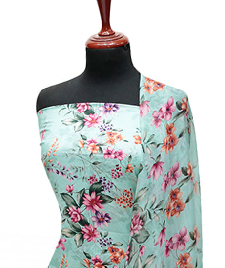 Puri Print Lawn C/Dupatta`25 D#6993 (L Ferozi)