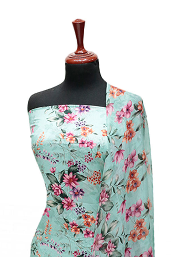 Puri Print Lawn C/Dupatta`25 D#6993 (L Ferozi)