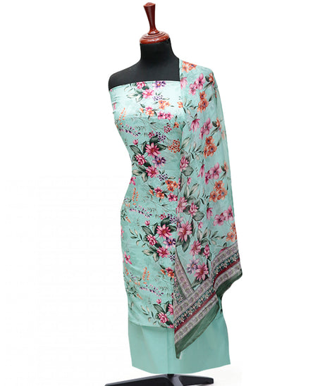Puri Print Lawn C/Dupatta`25 D#6993 (L Ferozi)