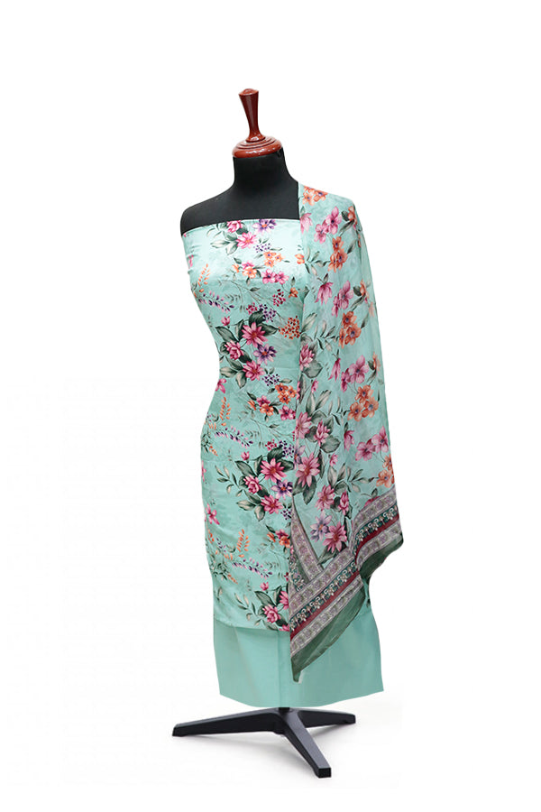 Puri Print Lawn C/Dupatta`25 D#6993 (L Ferozi)