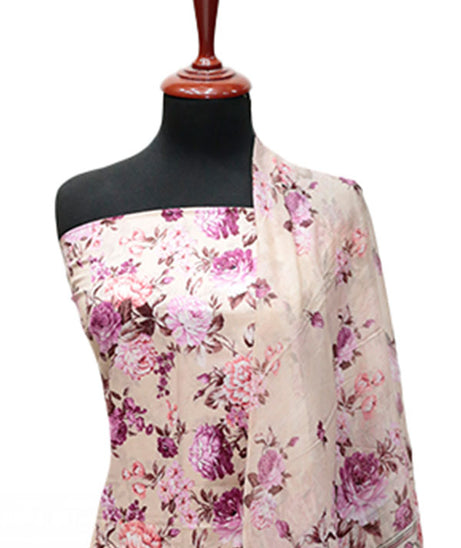 Puri Print Lawn C/Dupatta`25 D#6993 (Peach)