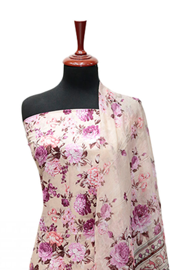 Puri Print Lawn C/Dupatta`25 D#6993 (Peach)