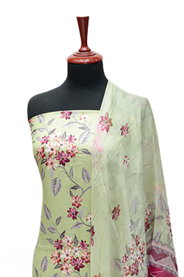 Puri Print Lawn C/Dupatta`25 D#6993 (Pista)