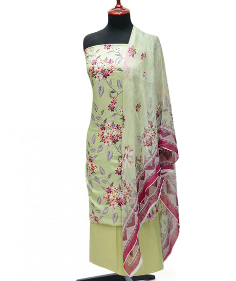 Puri Print Lawn C/Dupatta`25 D#6993 (Pista)