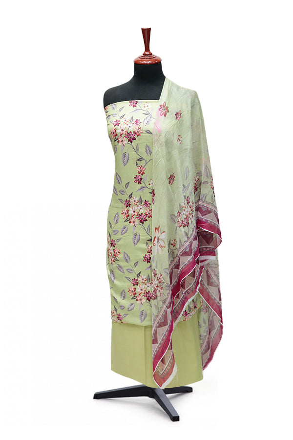 Puri Print Lawn C/Dupatta`25 D#6993 (Pista)