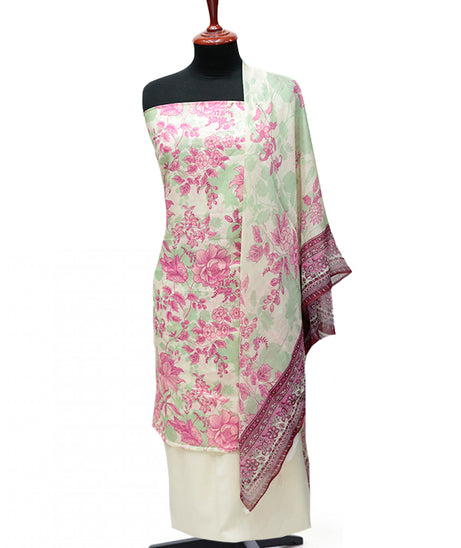Puri Print Lawn C/Dupatta`25 D#7035 (Cream)