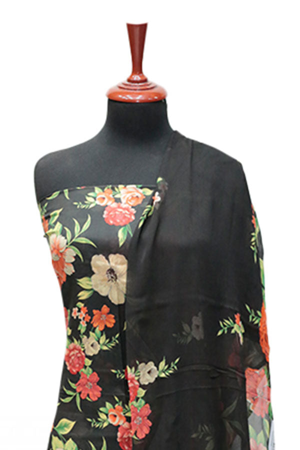 Puri Print Lawn C/Dupatta`25 D#7035 (D Grey)