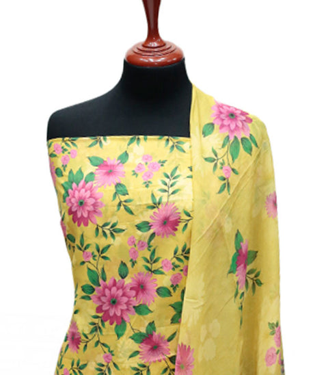 Puri Print Lawn C/Dupatta`25 D#7035 (Mustard)