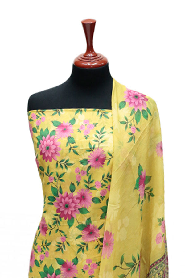 Puri Print Lawn C/Dupatta`25 D#7035 (Mustard)