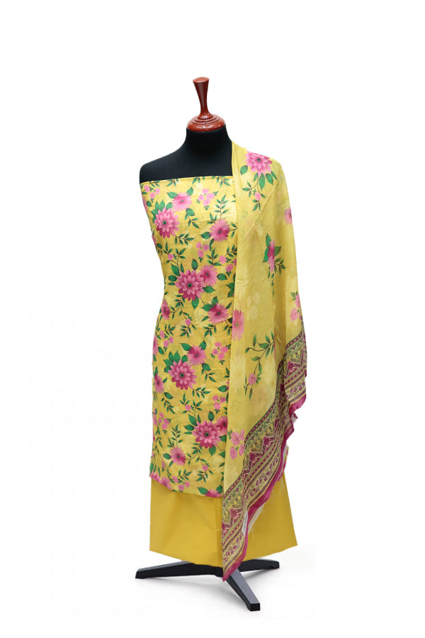 Puri Print Lawn C/Dupatta`25 D#7035 (Mustard)