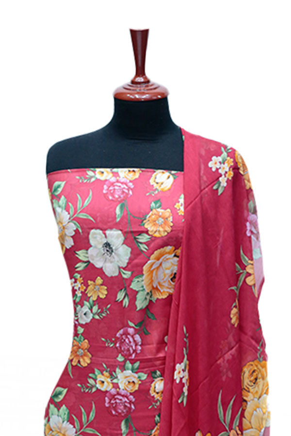 Puri Print Lawn C/Dupatta`25 D#7035 (SH Pink)