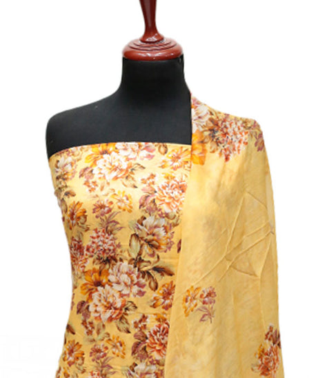 Puri Print Lawn C/Dupatta`25 D#7035 (Yellow)