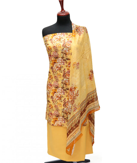 Puri Print Lawn C/Dupatta`25 D#7035 (Yellow)