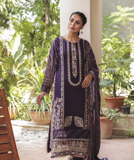Aabyaan Miraal Unstitched Embroidered Linen '22 AL#07 (GULALAI)