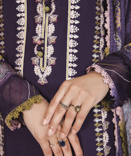 Aabyaan Miraal Unstitched Embroidered Linen '22 AL#07 (GULALAI)