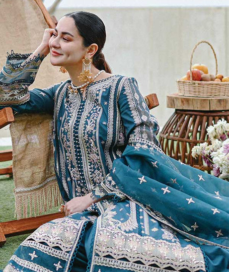 Qalamkar Luxury Lawn Summer'23 SP#10 (ZAHRA)