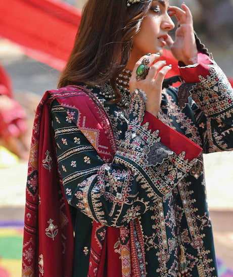 Qalamkar Sayonee Luxury Shawl Collection'22 K#01 GULNAAZ