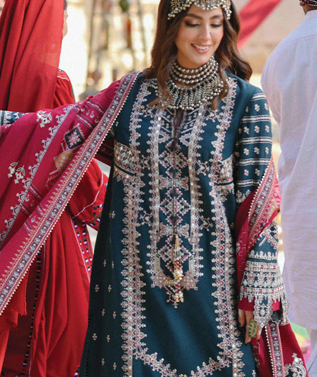 Qalamkar Sayonee Luxury Shawl Collection'22 K#01 GULNAAZ