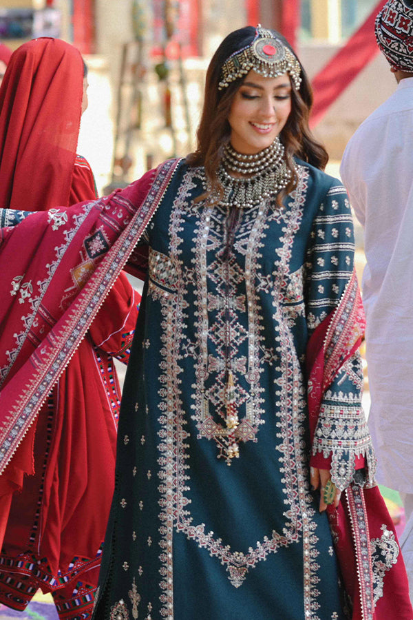 Qalamkar Sayonee Luxury Shawl Collection'22 K#01 GULNAAZ