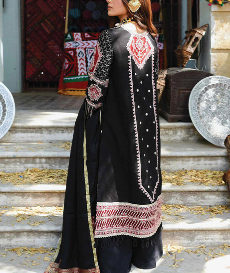Qalamkar Sayonee Luxury Shawl Collection'22 K#02 HARAM