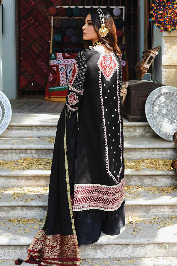 Qalamkar Sayonee Luxury Shawl Collection'22 K#02 HARAM