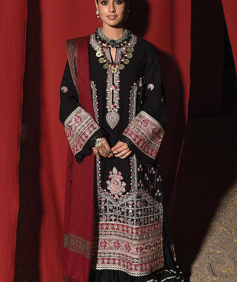 Qalamkar Sayonee Luxury Shawl Collection'22 K#05 FAHA