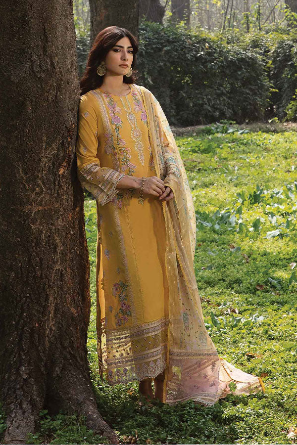 Qalamkar Qline Lawn Collection`23 AK#09 (MAHROSH)