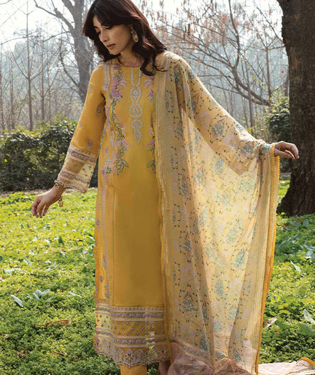 Qalamkar Qline Lawn Collection`23 AK#09 (MAHROSH)