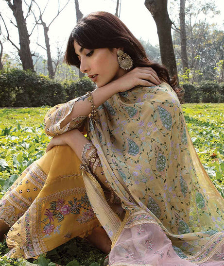Qalamkar Qline Lawn Collection`23 AK#09 (MAHROSH)
