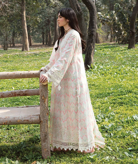 Qalamkar Qline Lawn Collection`23 AK#14 (FERN)