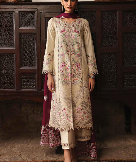 Qalamkar Qlinekari Linen`24 D#01