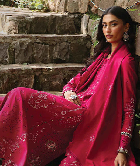 Qalamkar Qlinekari Linen`24 D#13