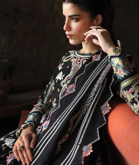 Qalamkar Qlinekari Linen`24 D#02