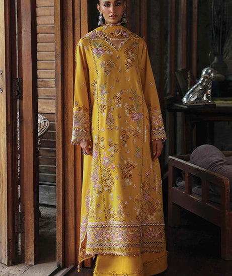Qalamkar Qlinekari Linen`24 D#04