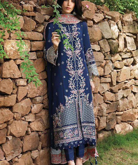Qalamkar Qlinekari Linen`24 D#06
