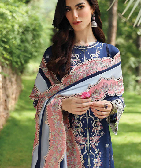 Qalamkar Qlinekari Linen`24 D#06