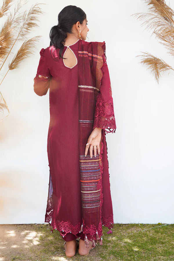 Qalamkar Qlinekari Lawn Collection ‘23 D#7 RUBY