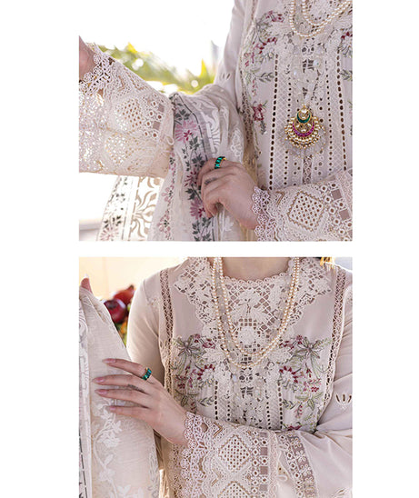 Qalamkar Sahil Kinare Lawn'24 FP#12 MARWA