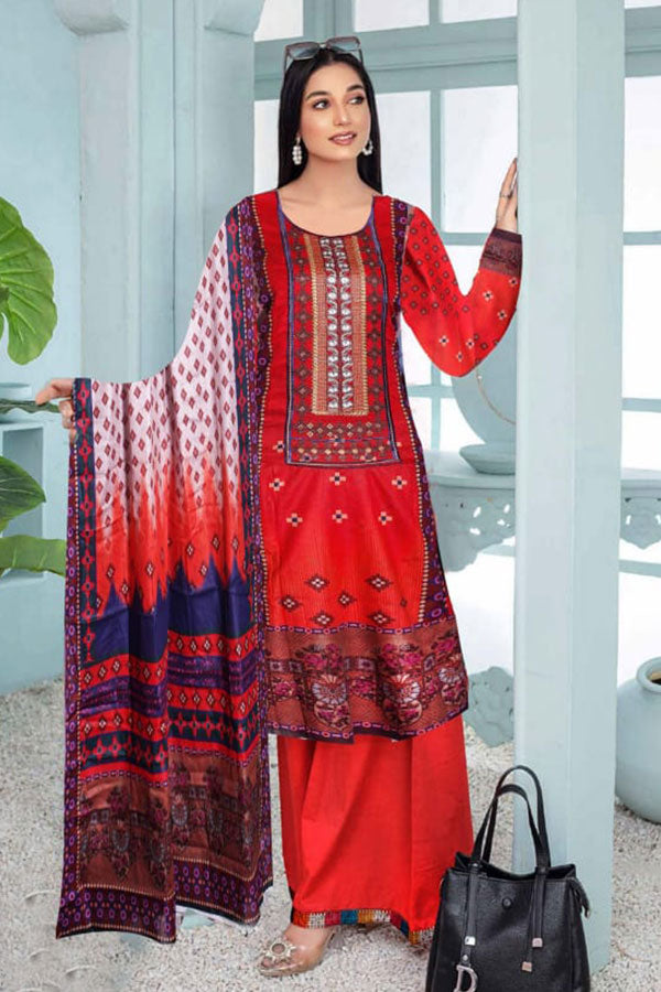 Qaswa Digital Emb Lawn`23 D#04