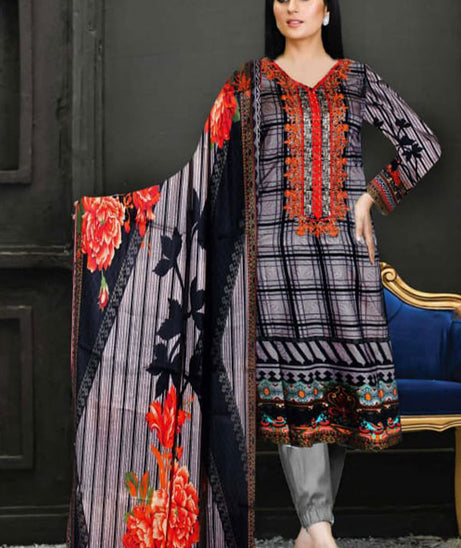 Qaswa Digital Emb Lawn`23 D#07