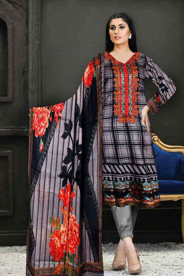 Qaswa Digital Emb Lawn`23 D#07