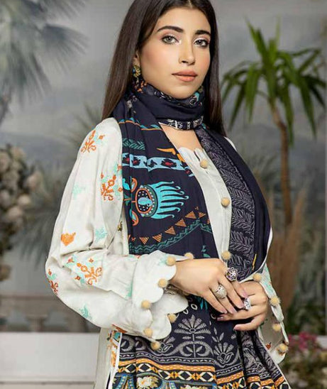 RA Aafreen Emb Slub Linen`22 D#1