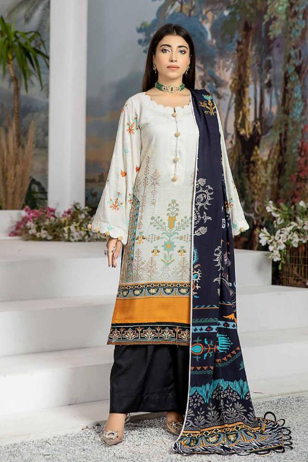 RA Aafreen Emb Slub Linen`22 D#1