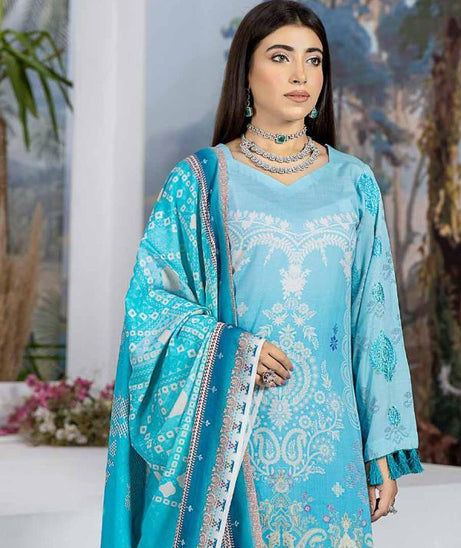 RA Aafreen Emb Slub Linen`22 D#3